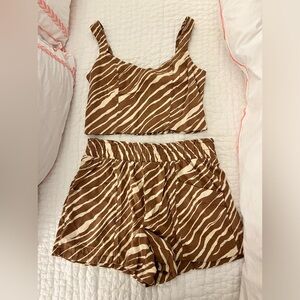 Brown zebra print a new day coordinating set